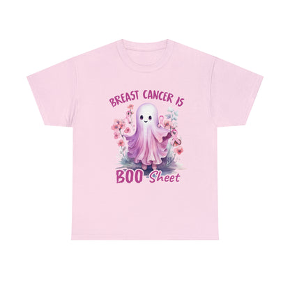 Breast Cancer Is Boo Sheet Halloween Short Sleeve Tee