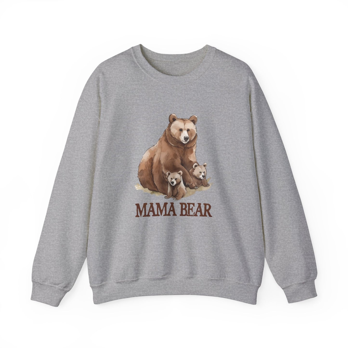 Mama Bear Grizzy Bear with Cubs Pocket Sweatshirt