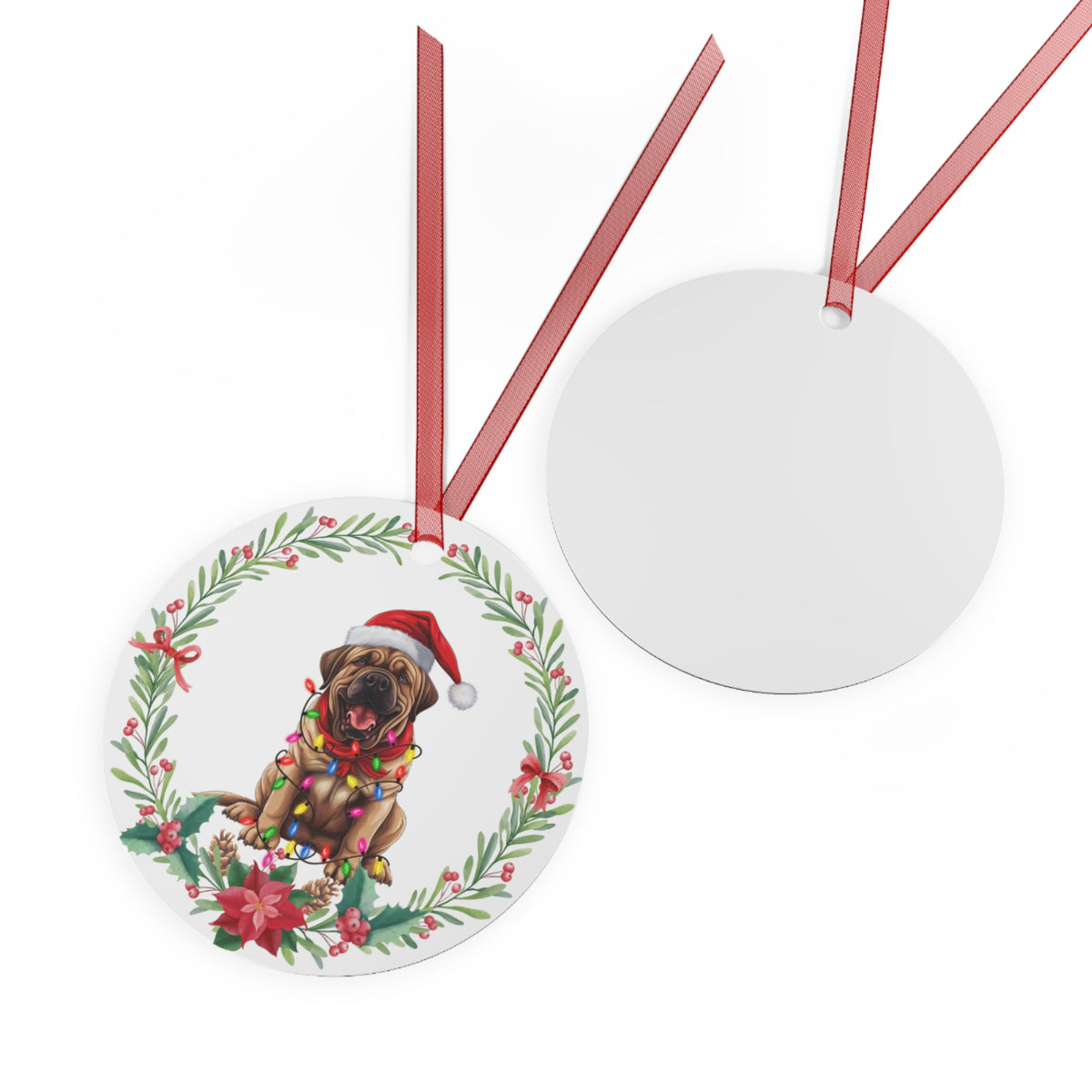Mastiff Dog in Lights Ornament