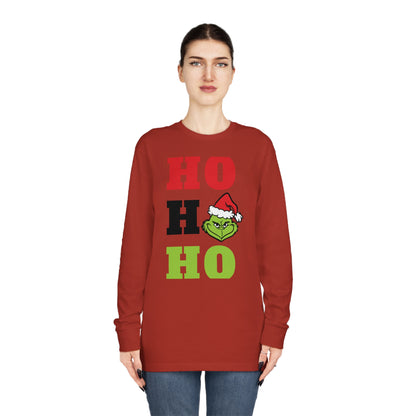 Grinch Ho Ho Ho Christmas Long Sleeve T-Shirt