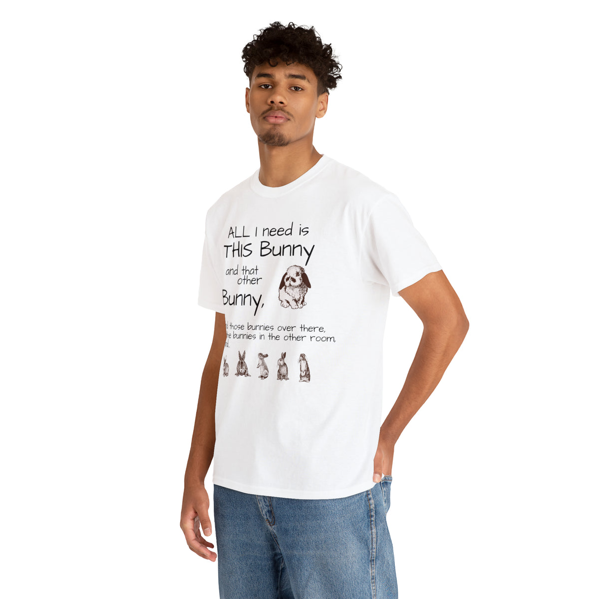 All The Bunnies Rabbit lover Unisex Heavy Cotton Tee