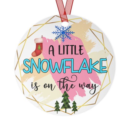 A Little Snowflake is On The Way Pregnancy Ornament