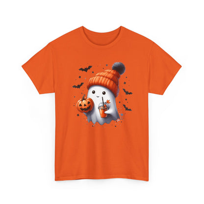 Cute Ghost Halloween Shirt Ghost With Hat Pumpkin Juice T-Shirt