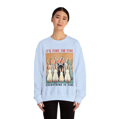 Easter Cat I'm Fine Sweatshirt