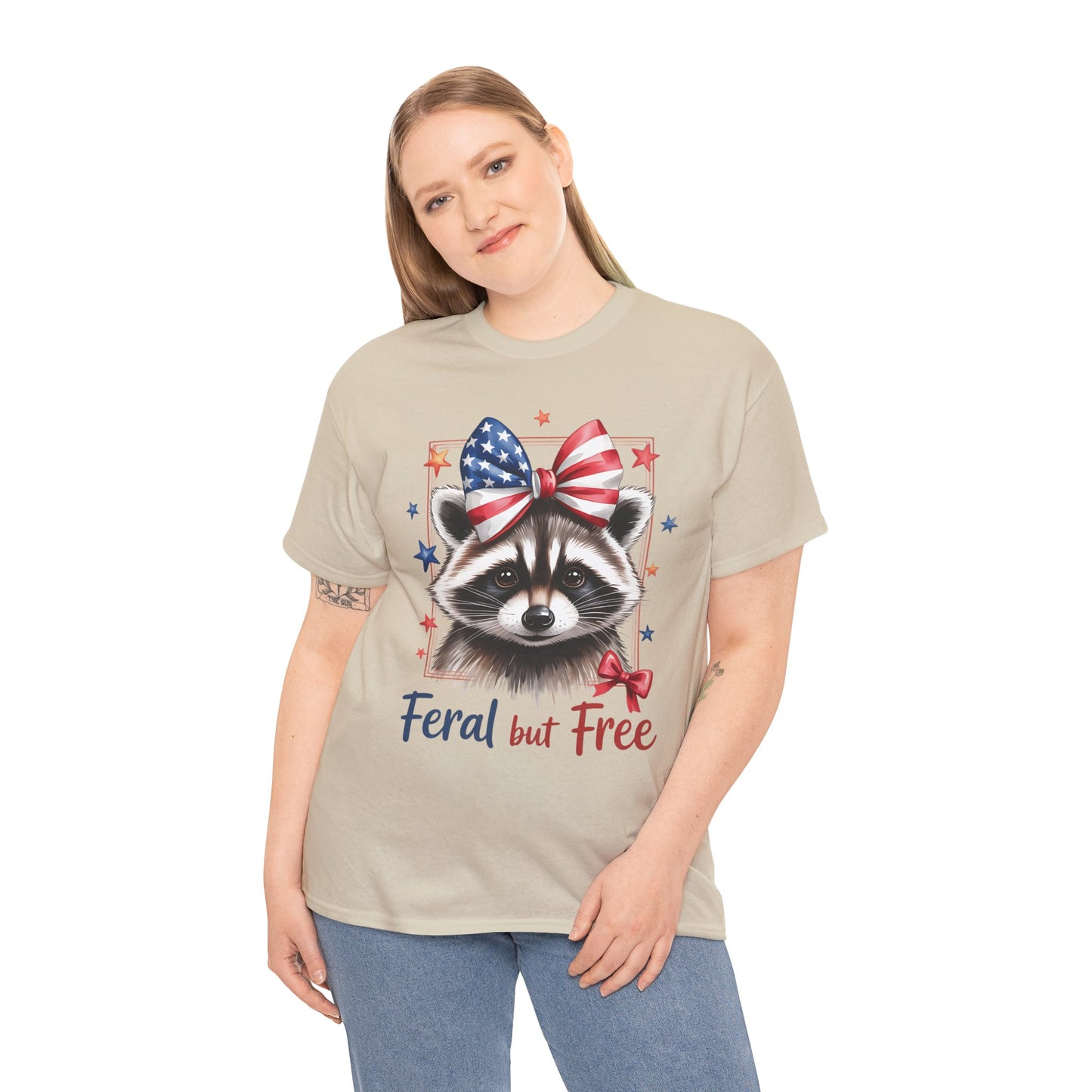 Feral But Free Raccoon Short Sleeve Tshirt