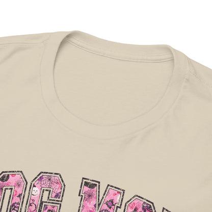 Halloween Pink Dog Mom Short Sleeve Shirt