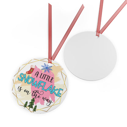 A Little Snowflake is On The Way Pregnancy Ornament