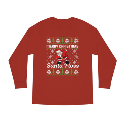 Merry Christmas Santa Floss Ugly Sweater Long Sleeve T-shirt