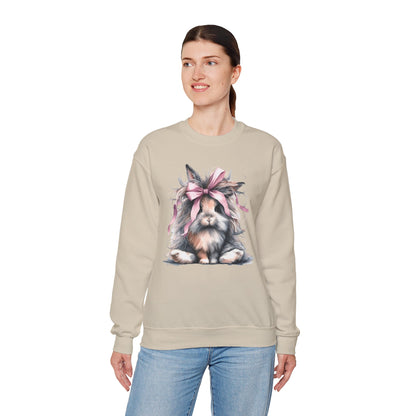Crazy Long Haired Rabbit With Bow Sweatshirt
