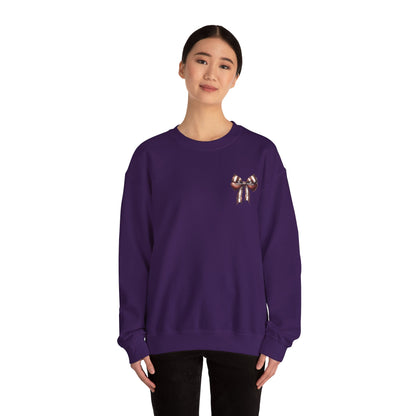 Football Game Day Sweatshirt Mom Dad Parent Football Lover Coquette Bows