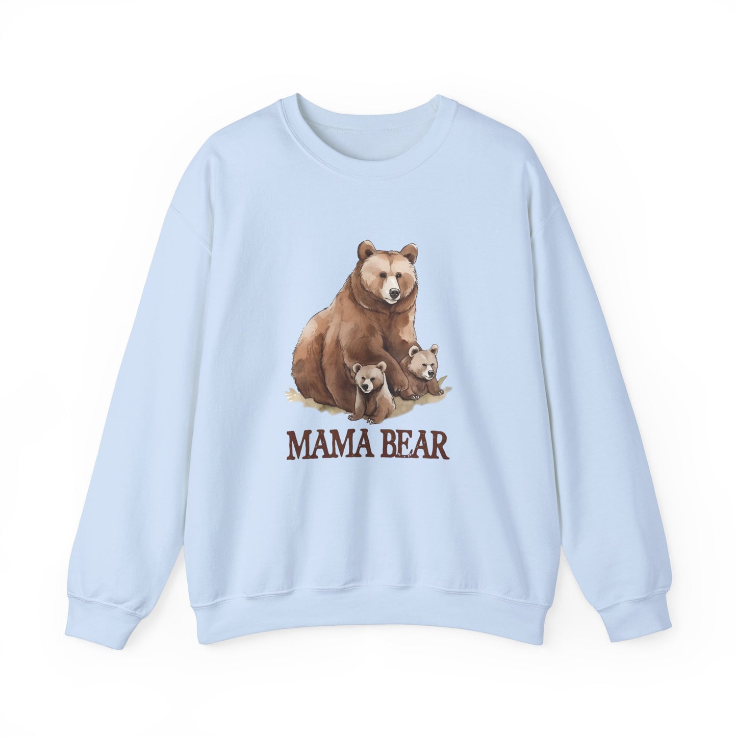 Mama Bear Grizzy Bear with Cubs Pocket Sweatshirt