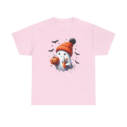 Cute Ghost Halloween Shirt Ghost With Hat Pumpkin Juice T-Shirt