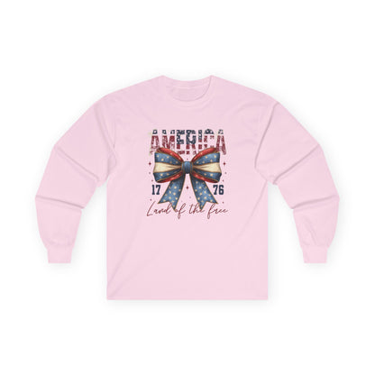 Coquette America Land of the Free Long Sleeve T-Shirt