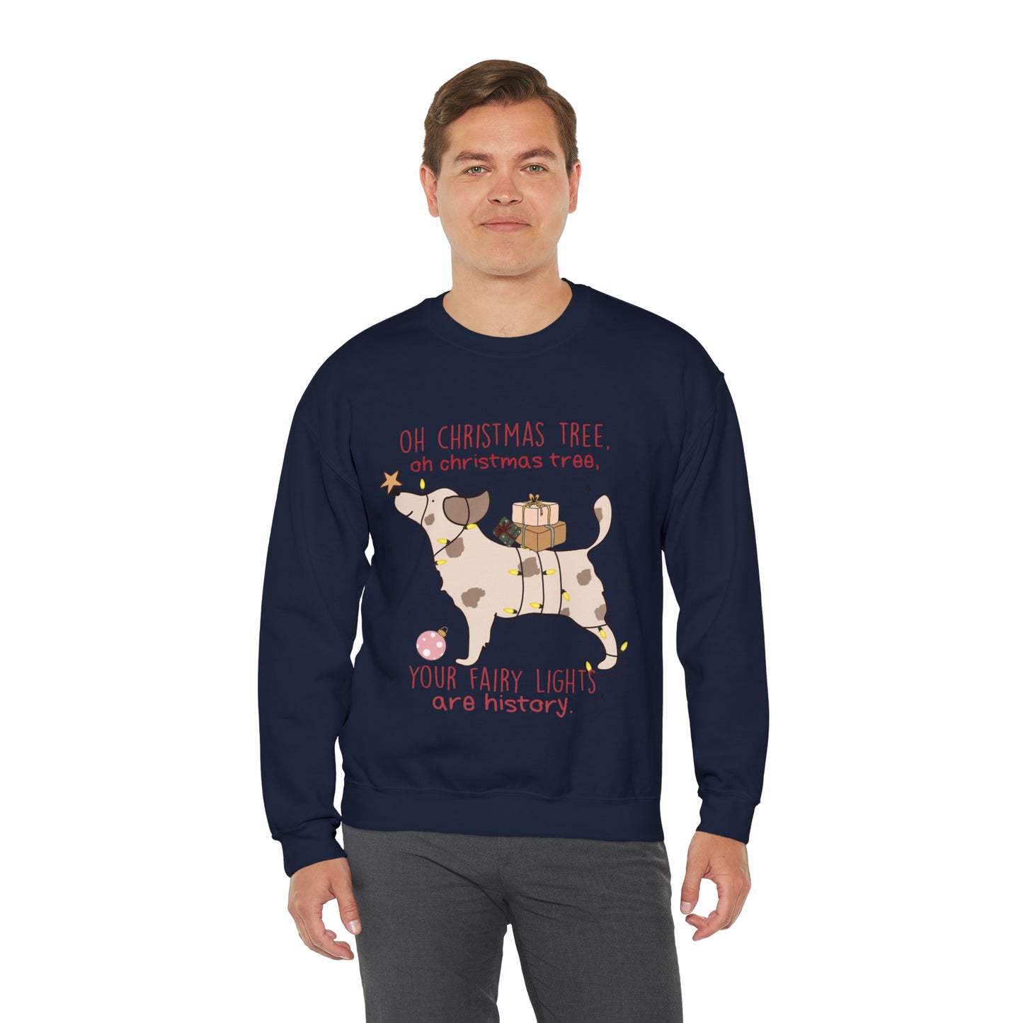 Oh Christmas Tree Your Fairy Lights Are History Dog Sweatshirt