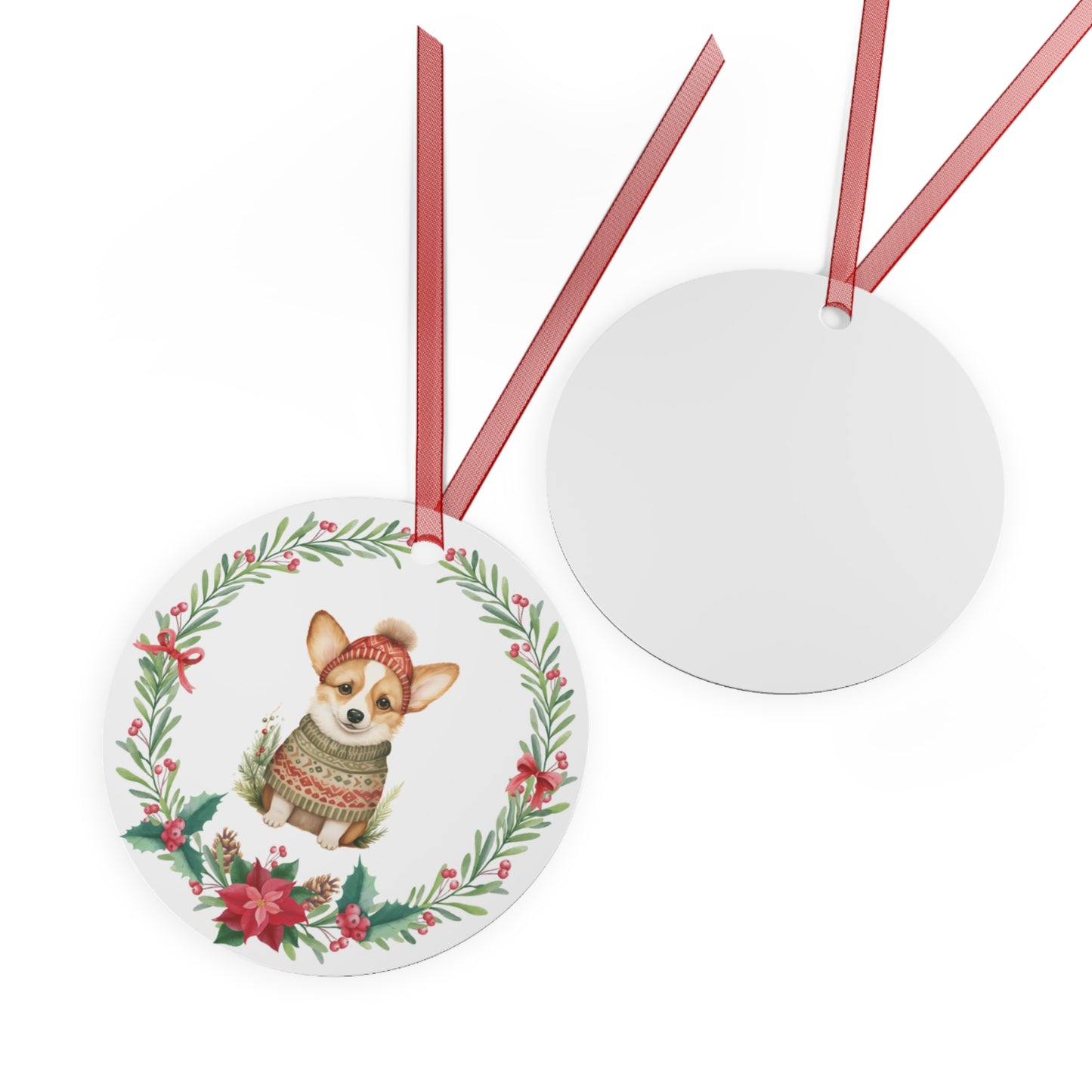 Corgi Dog in Sweater Ornament