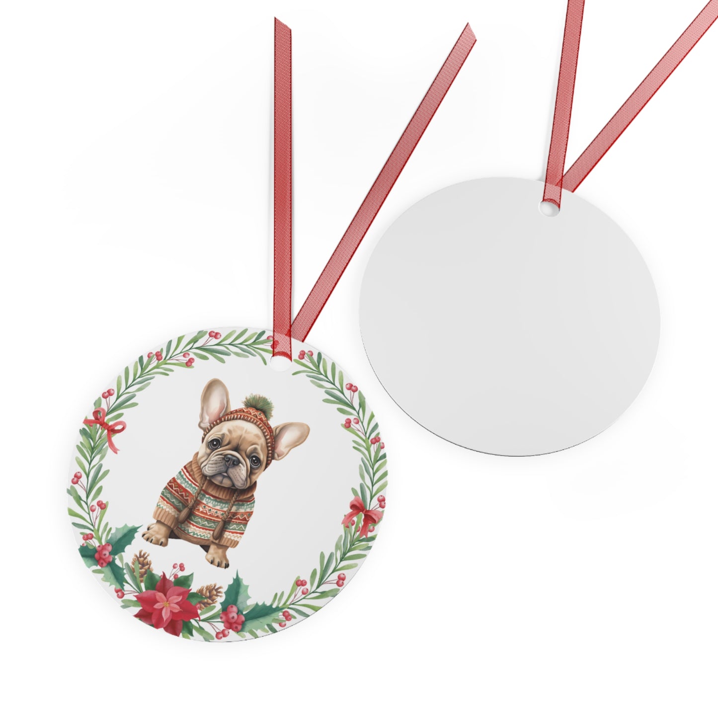 French Bulldog Dog in Sweater Ornament