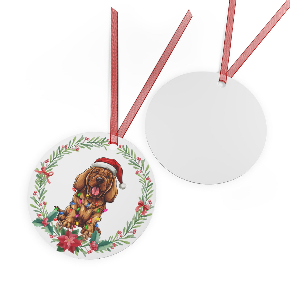Bloodhound Dog in Lights Ornament
