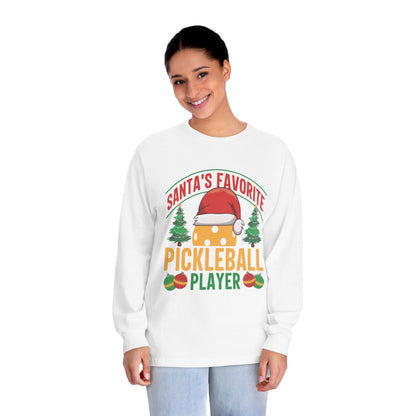 Santa's Favorite Pickleball Player Long Sleeve T-Shirt