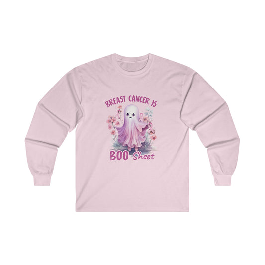 Breast Cancer Is Boo Sheet Halloween Long Sleeve Tee