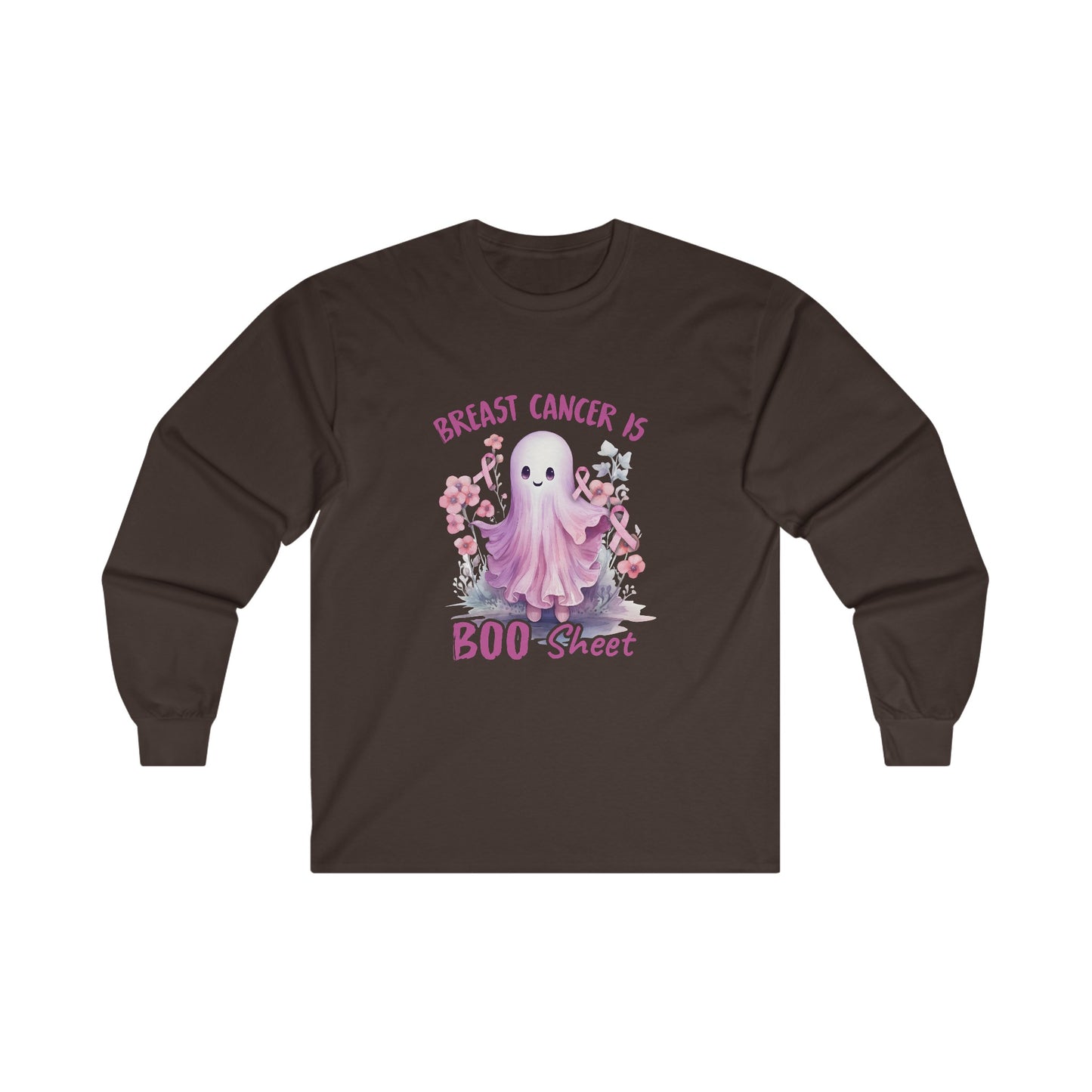 Breast Cancer Is Boo Sheet Halloween Long Sleeve Tee