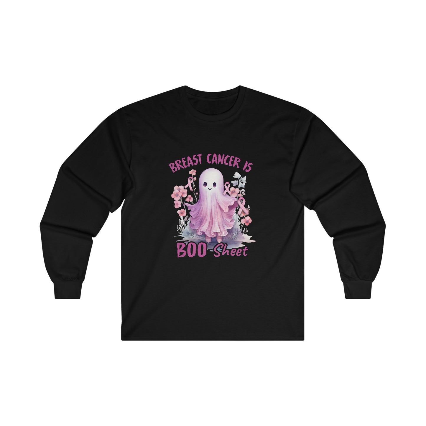 Breast Cancer Is Boo Sheet Halloween Long Sleeve Tee