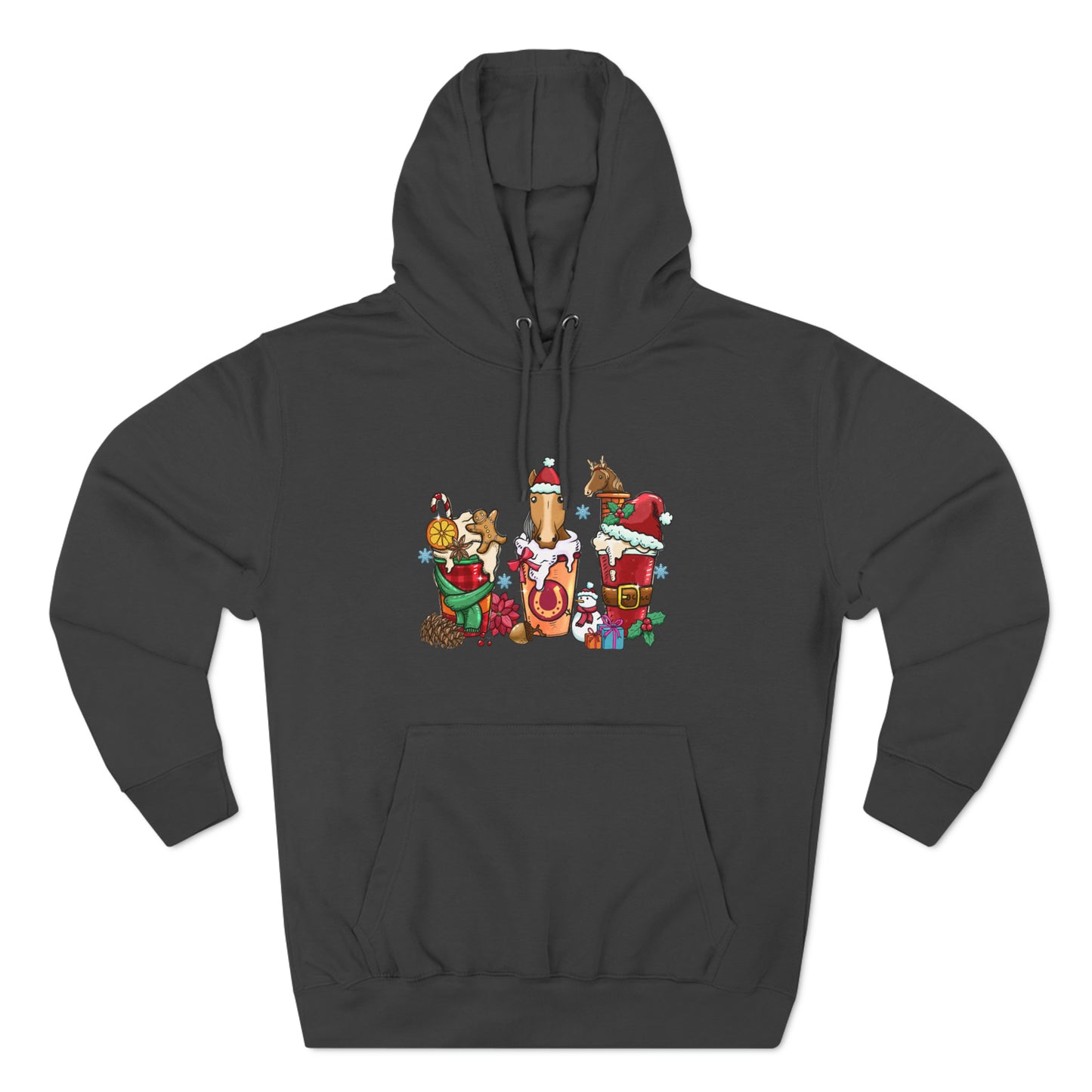 Horse Christmas Latte Pullover Hoodie