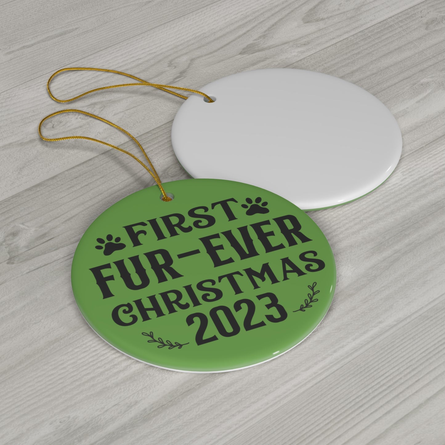 First Fur Ever Christmas 2023 Christmas Ceramic Ornament