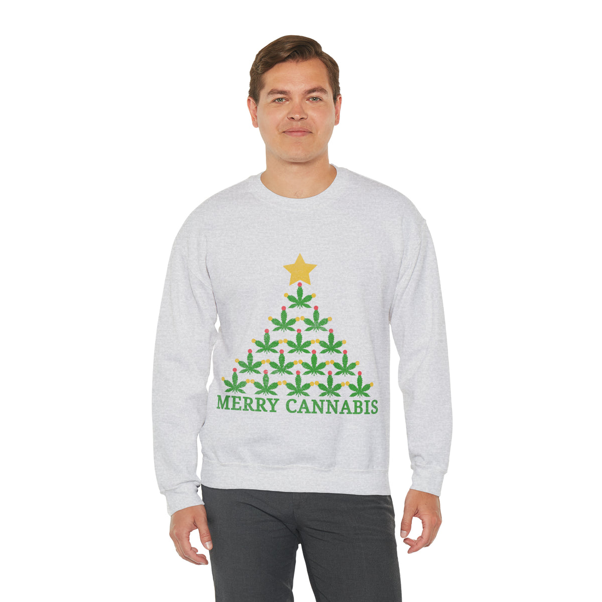 Merry Cannabis Christmas Ugly Sweater Sweatshirt