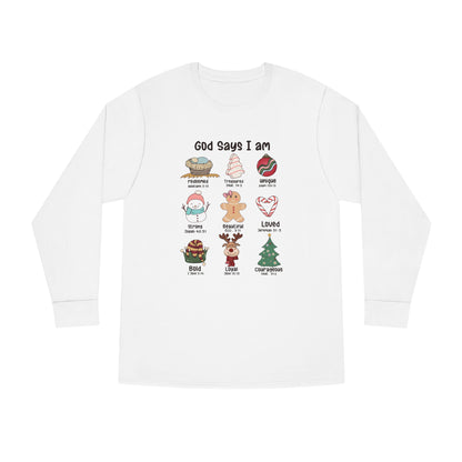 God Says I Am Christmas Long Sleeve T-shirt