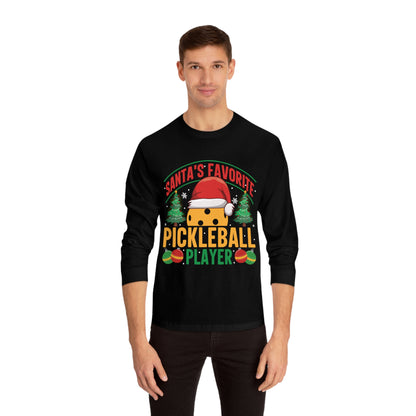 Santa's Favorite Pickleball Player Long Sleeve T-Shirt