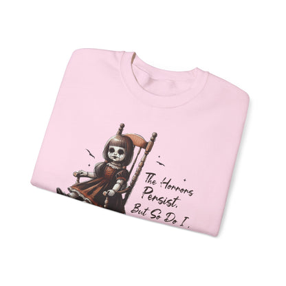 Horrors Persist But So Do I Annabelle Doll Sweatshirt
