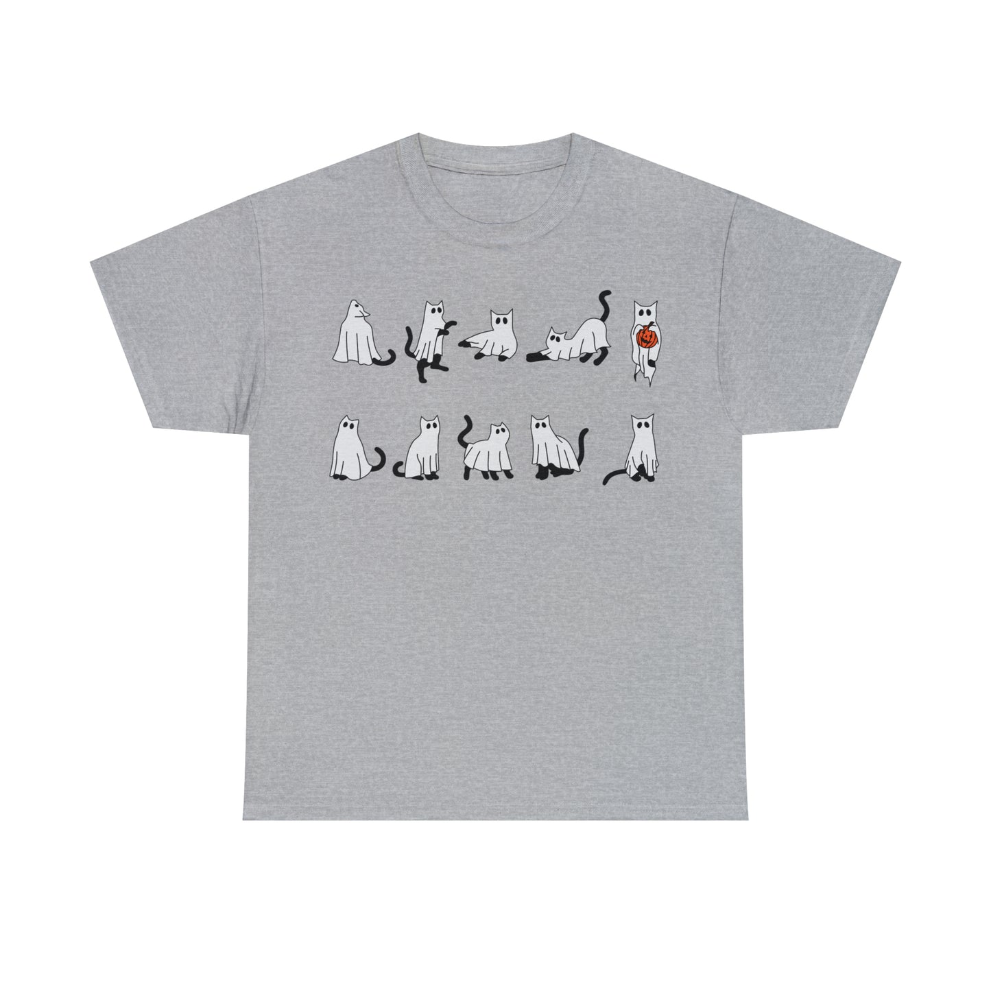 Ghost Cats Halloween Short Sleeve Tee