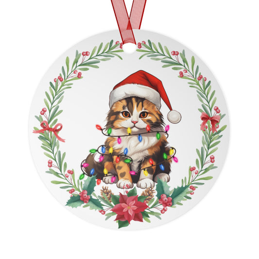 Exotic Shorthair Cat in Lights Ornament