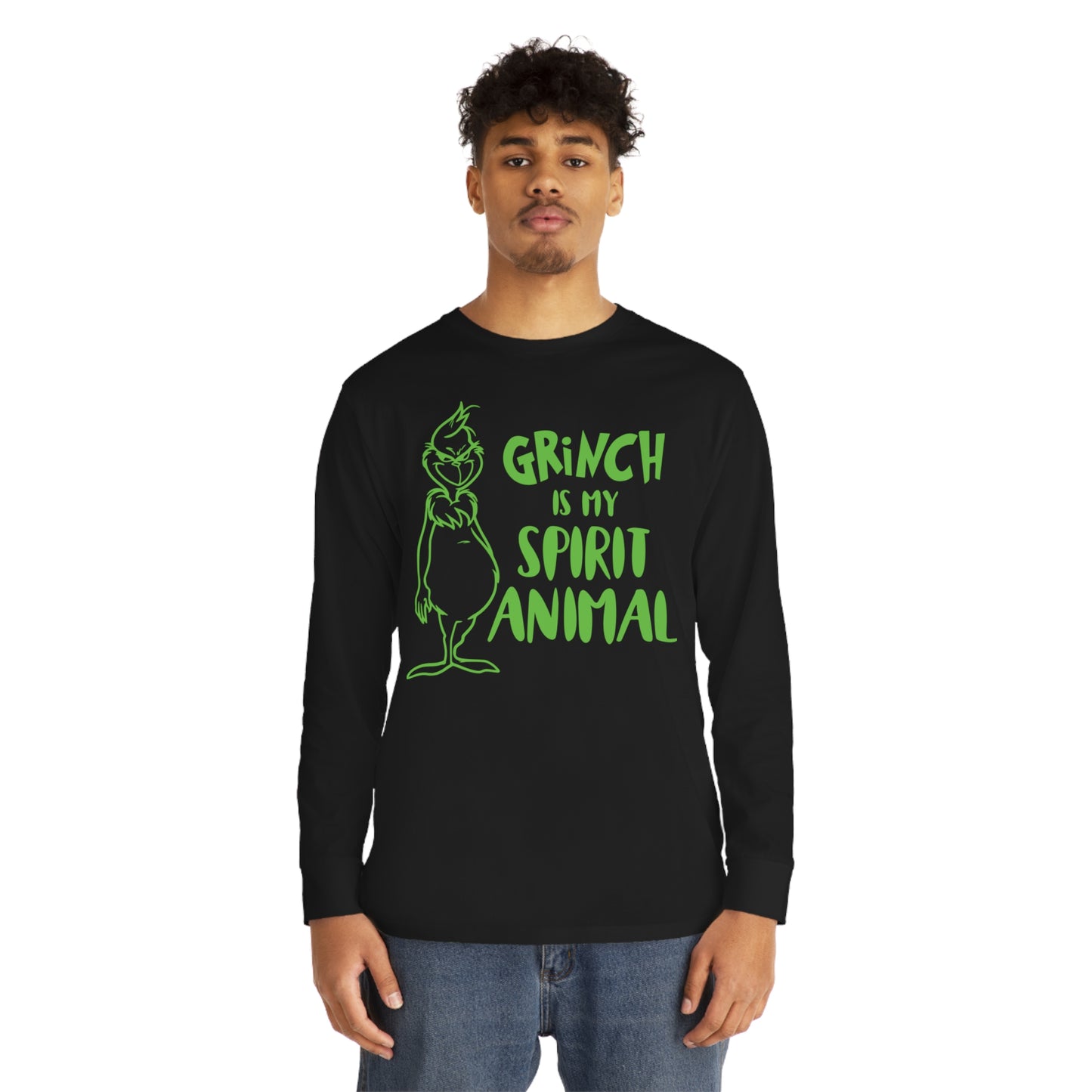 Grinch is My Spirit Animal Christmas Long Sleeve T-Shirt