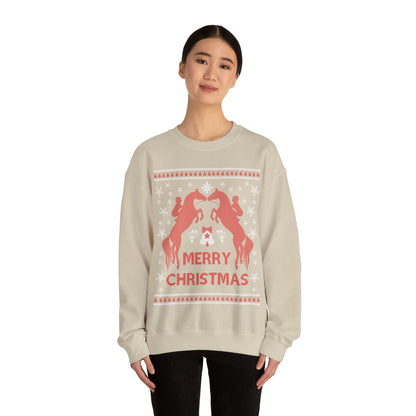 Merry Christmas Horseback Riding Christmas Ugly Sweater Sweatshirt