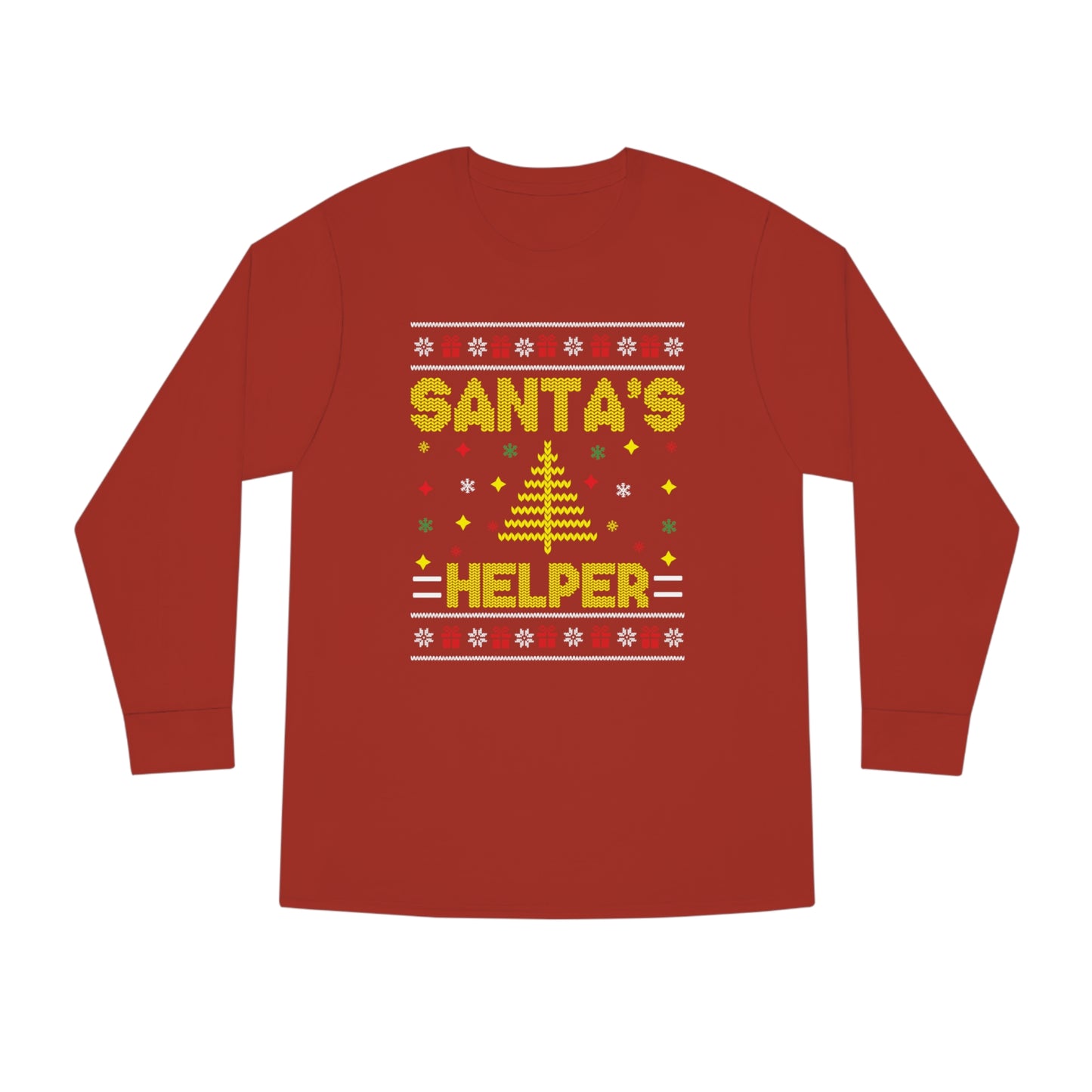 Santa's Helper Christmas Ugly Sweater Long Sleeve T-shirt