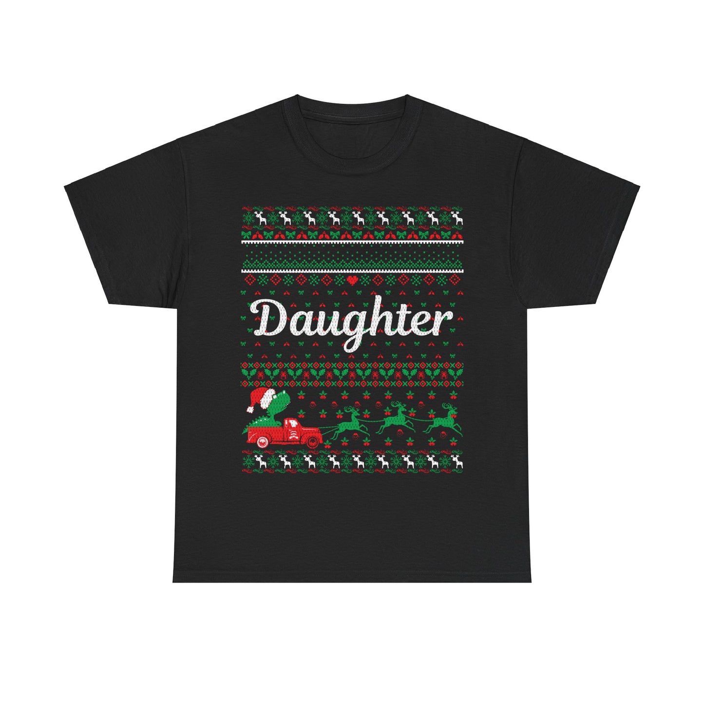 Daughter Christmas Ugly Sweater Short Sleeve Tee