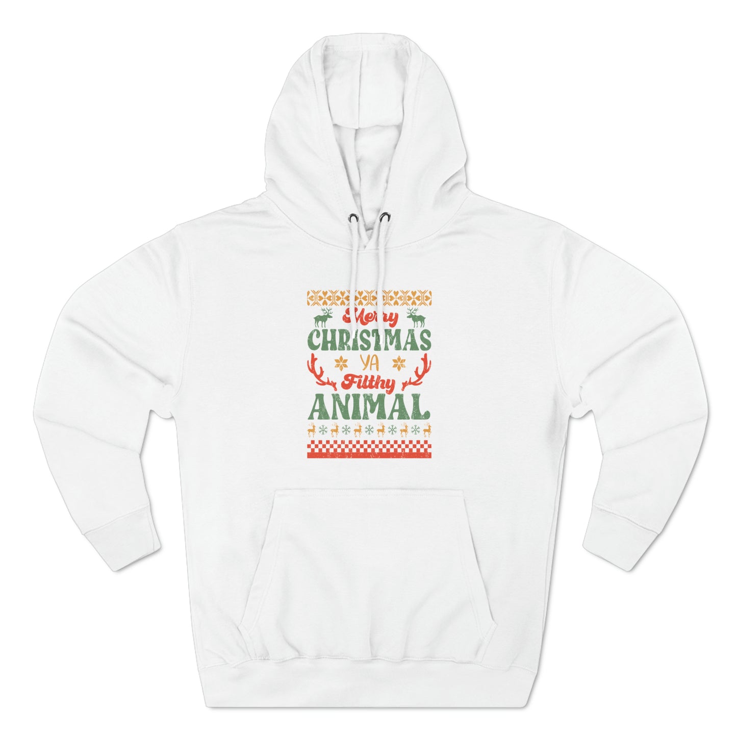 Merry Christmas Ya Filthy Animal Ugly Sweater Pullover Hoodie