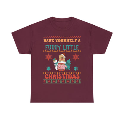 Have Yourself A Furry Little Christmas Ugly Sweater Short Sleeve Tee