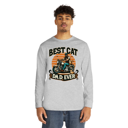 Best Motorcycle Cat Dad Ever Long Sleeve T-shirt