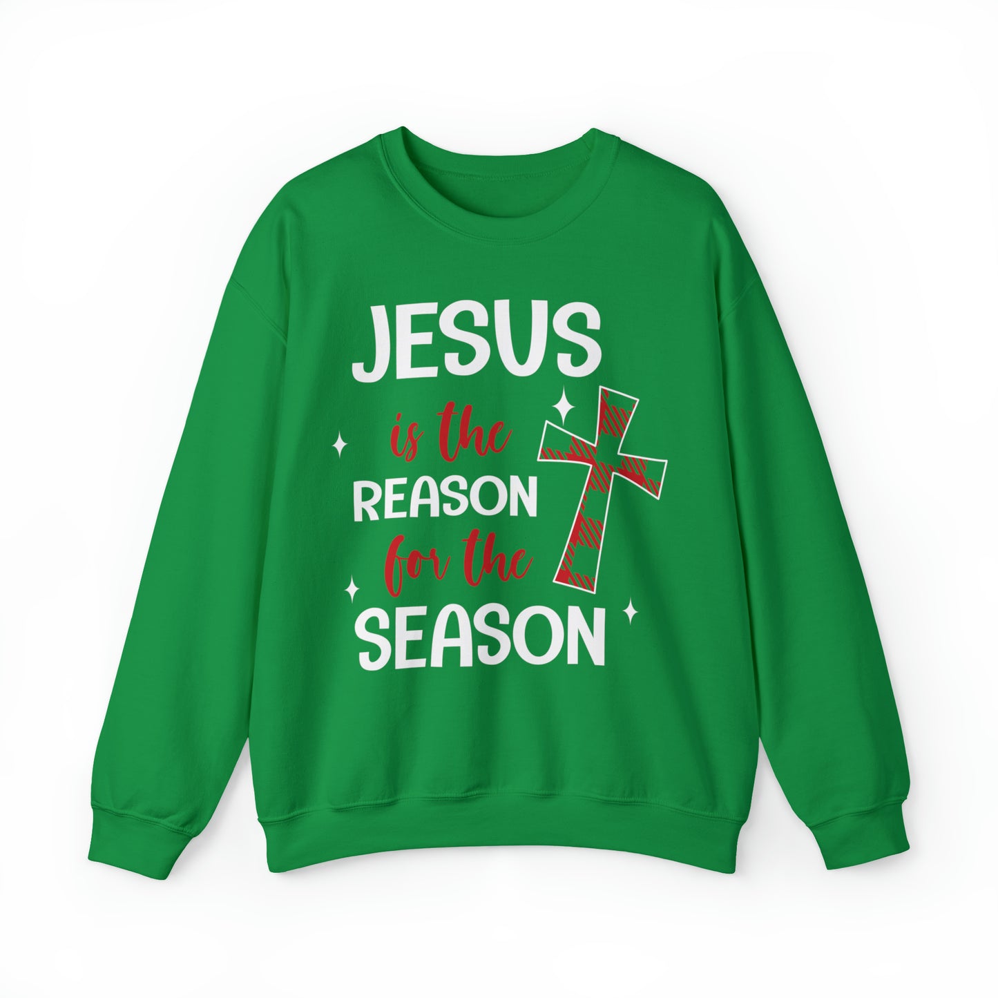 Jesus is the Reason for the Season Christmas Lights Sweatshirt