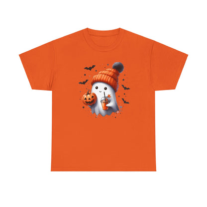 Cute Ghost Halloween Shirt Ghost With Hat Pumpkin Juice T-Shirt