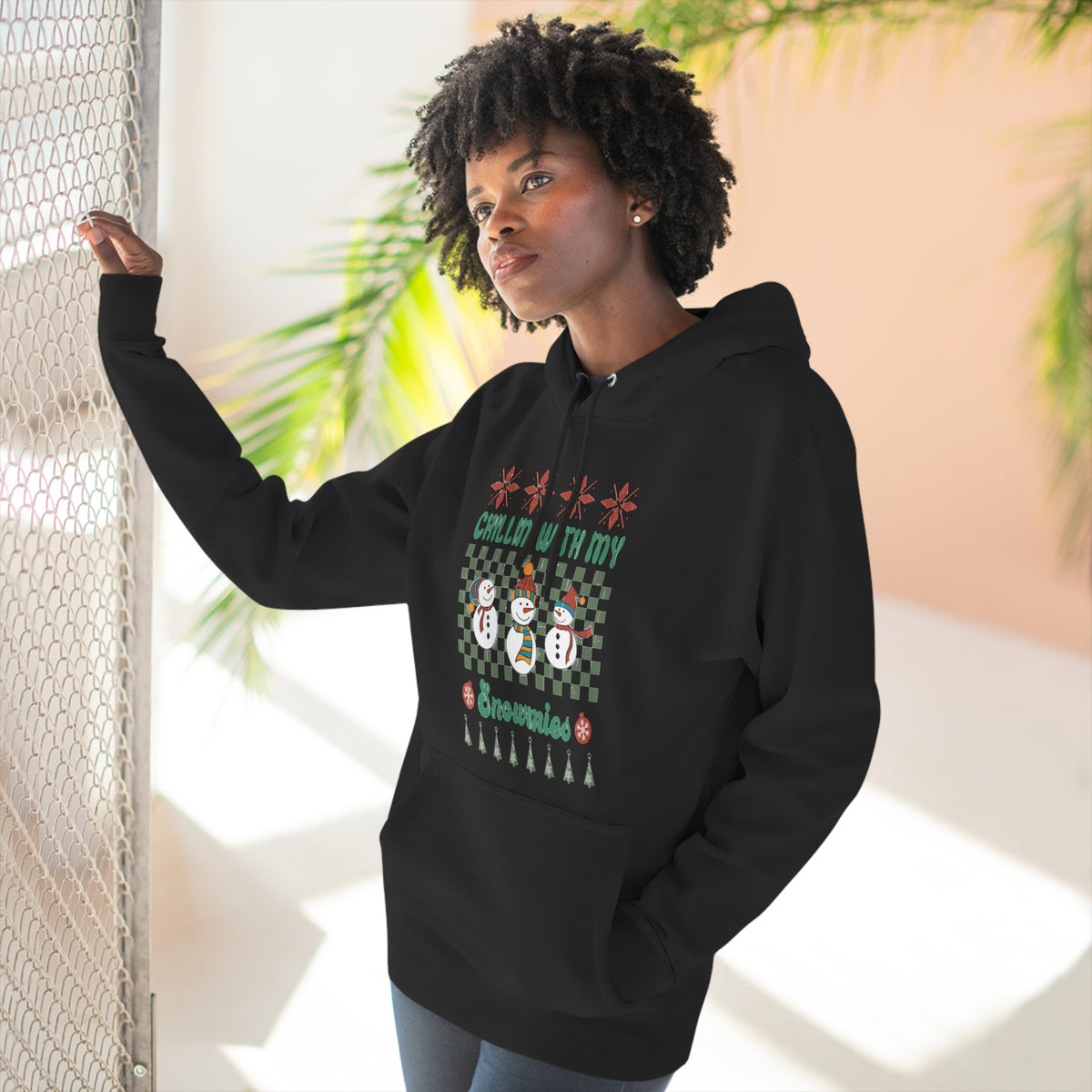 Chillin' With My Snowmies Snowmen Ugly Sweater Pullover Hoodie