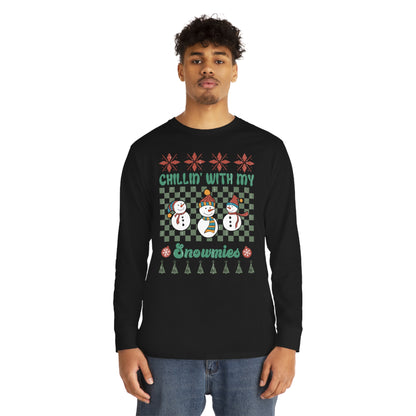 Chillin' With My Snowmies Ugly Sweater Long Sleeve Tee