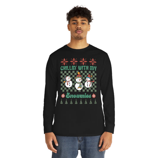 Chillin' With My Snowmies Ugly Sweater Long Sleeve Tee