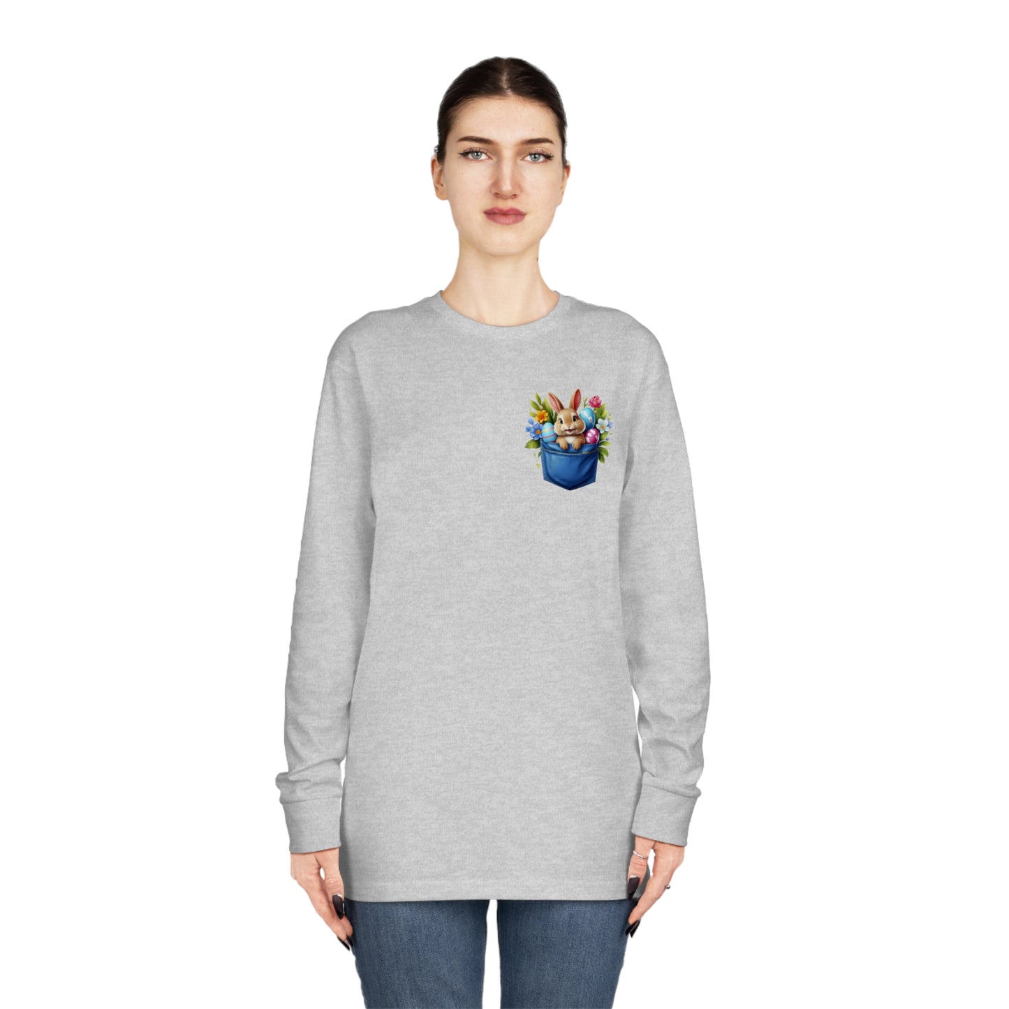 Easter Bunny Pocket Long Sleeve T-shirt