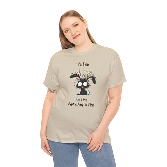 It's Fine I'm Fine Everything's Fine Rabbit Short Sleeve Tshirt