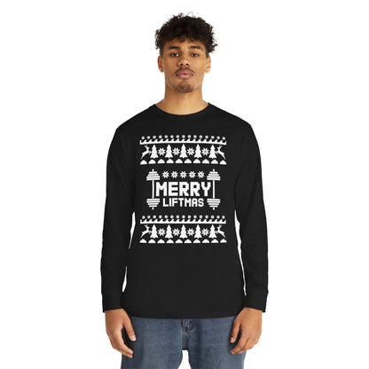 Merry Liftmas Christmas Ugly Sweater Long Sleeve Tee