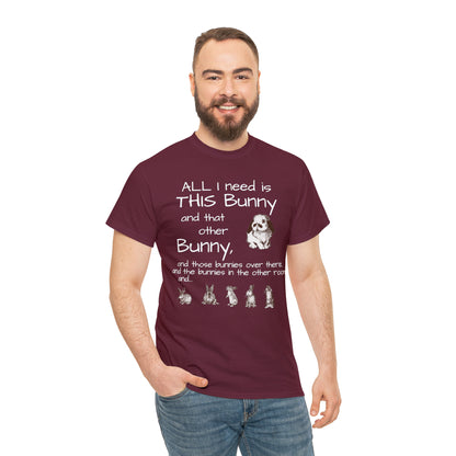 All The Bunnies Rabbit lover Unisex Heavy Cotton Tee