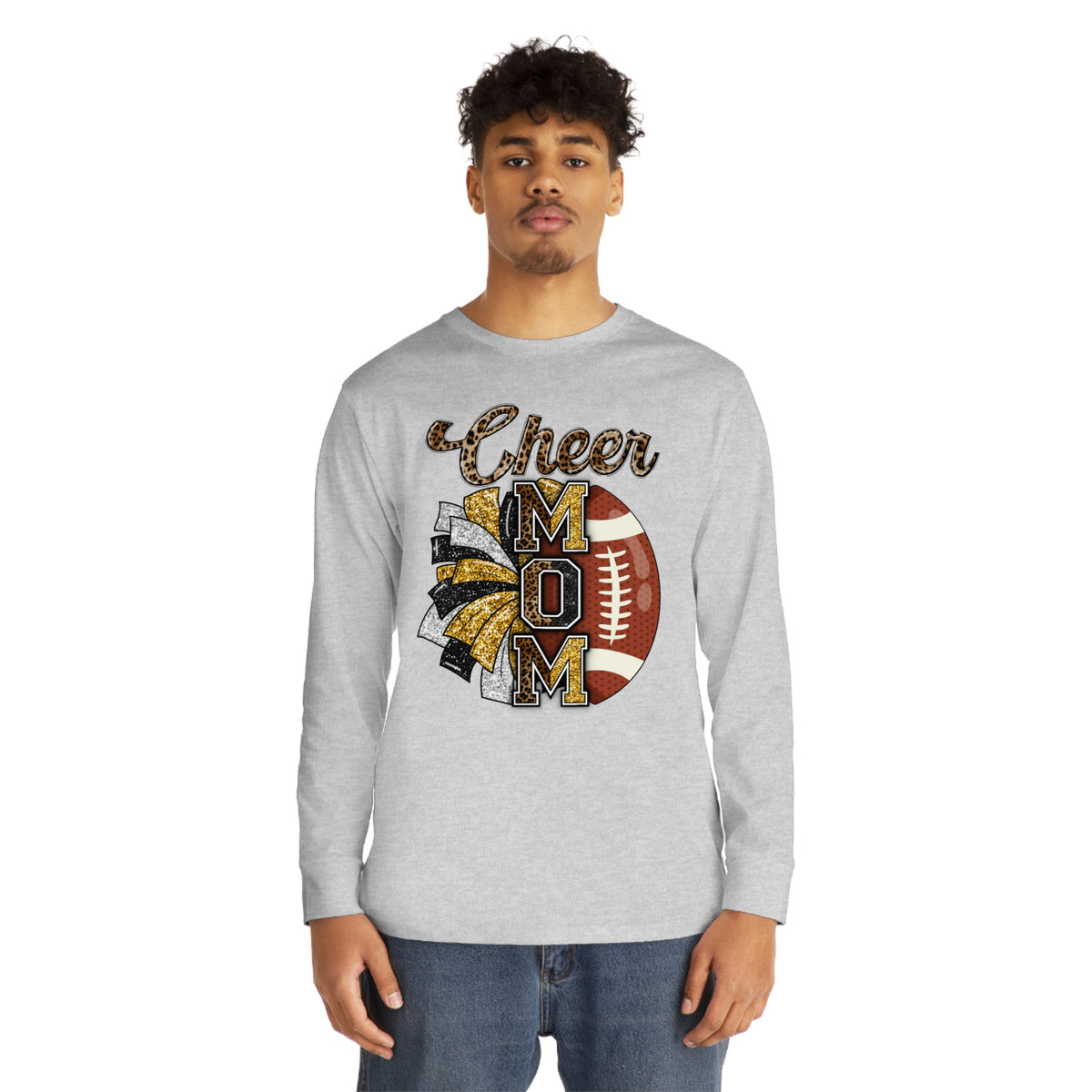 Football Cheer Mom Long Sleeve Tee